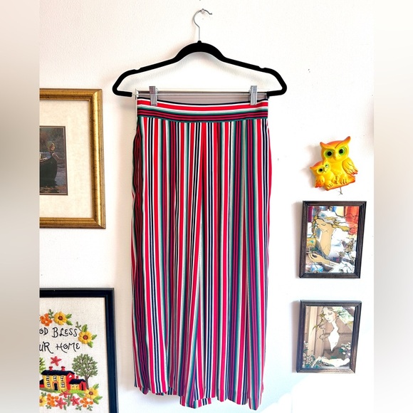 1970s Vintage Preppy Aquascutum of London Pleated Stripe Skirt - Picture 7 of 8